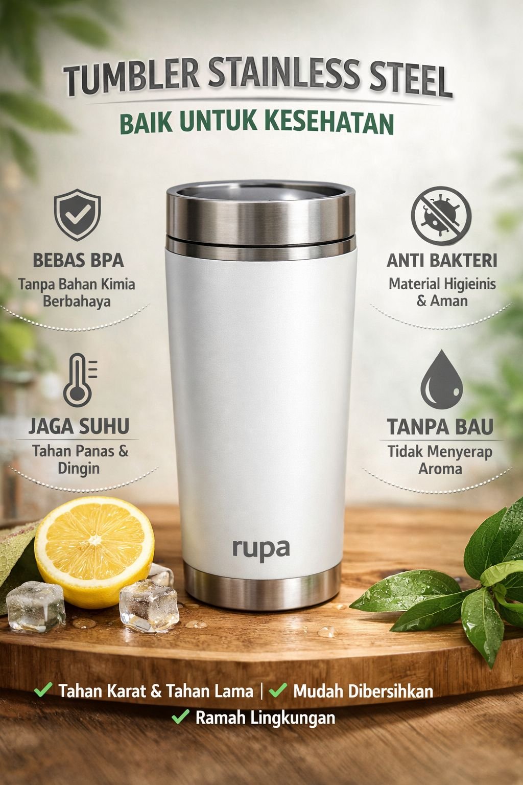 tumbler stainless steel aman untuk kesehatan